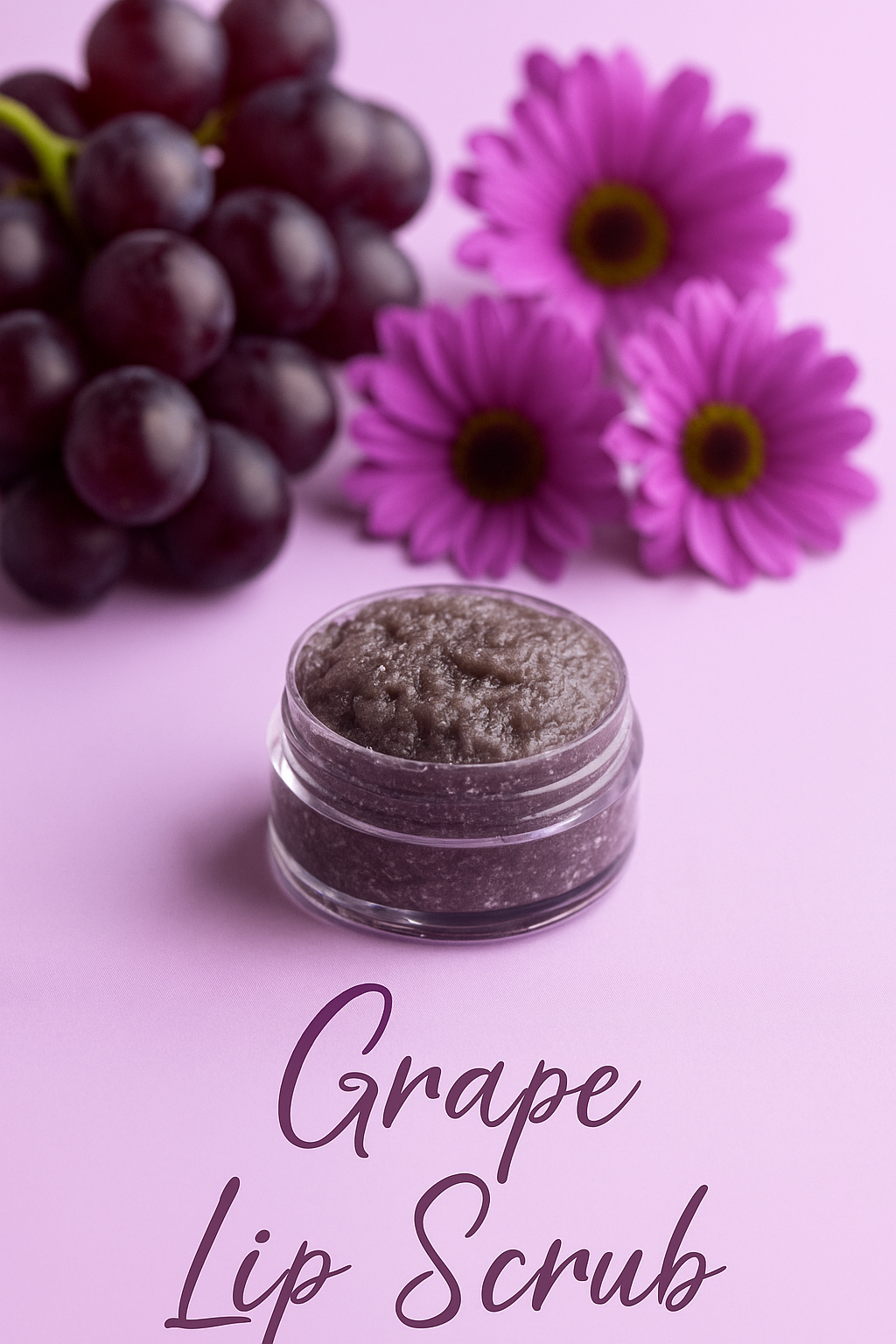 Grape lip scrub